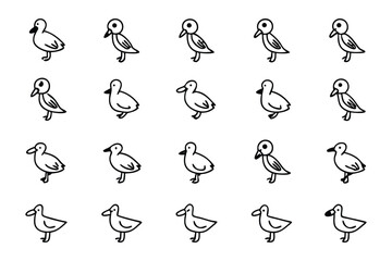 A Flock of Playful Ducklings: Charming illustrations of numerous adorable ducklings showcase the simple beauty of nature. Embodying a spirit of playful innocence.