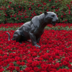 red roses in a garden