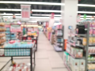 defocused abstrack background of minimarket