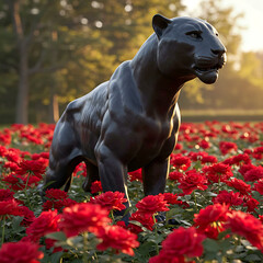 lion in the garden