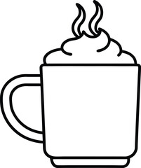 Obraz premium hot cocoa mug icon on transparent background