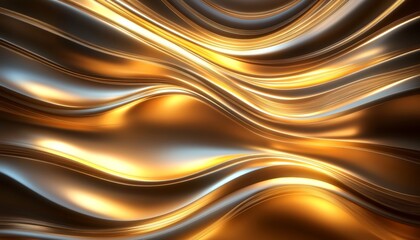Sleek Bronze and Gold Wave Texture Design, Modern Aesthetic with Opulent Luxury for Interiors