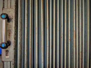 Rustic Metal Sliding Gate With Locking Mechanism Design