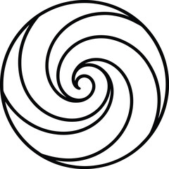 peppermint swirl icon on transparent background