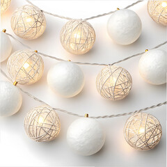 Decorative wire balls isolated in white background