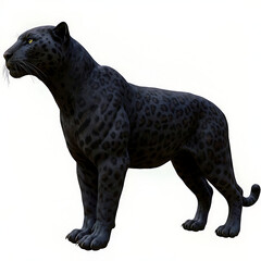 leopard on a white background