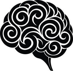 black and white swirl ornament