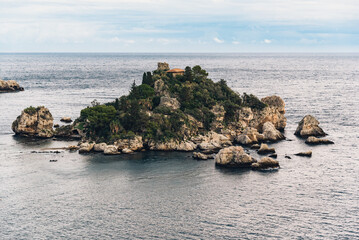 Isola Bella in Taormina, Sicily Viewed from Above