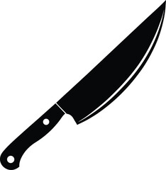 Kitchen Knife Silhouette Vector