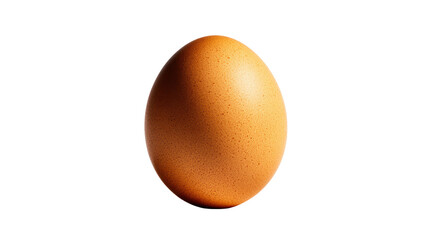 Brown egg isolated on white background, perfect for culinary presentations or nutritional themes.