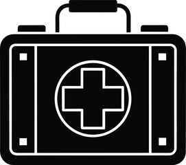  First Aid Box Icon Vector Silhouette