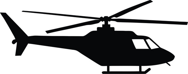 helicopter silhouettes vector