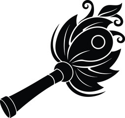 Olympic Style Torch Vector Silhouette