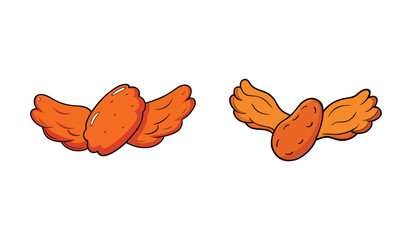 Chicken Wings Isolated on White background