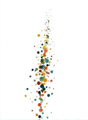 Abstract vertical stream of colored circles