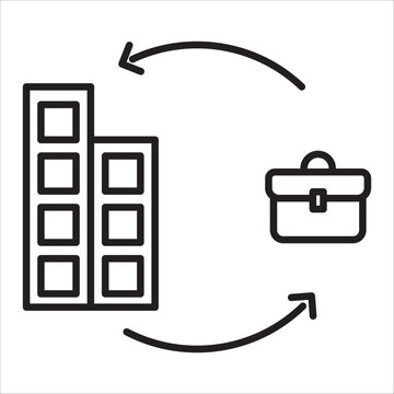 Outsorcing icon outline vector
