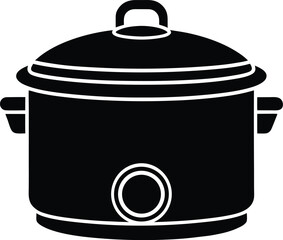 Slow Cooker Silhouette Vector