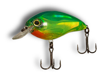 Crankbait for casting with a shadow behind