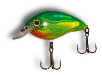 Crankbait for casting with a shadow behind