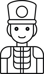 toy soldier icon on transparent background