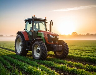 Fototapeta premium tractor in field