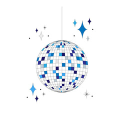 blue disco ball