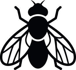 fly insect isolated on white background small flying bug for nature and pest control illustration