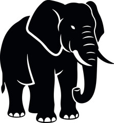 elephant animal isolated on white background large african mammal for wildlife and nature illustration