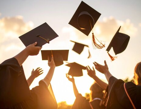 graduation cap and diploma