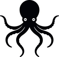 octopus isolated on white background marine sea creature with tentacles for ocean wildlife and nature illustration