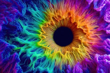 abstract colorful background with a eye