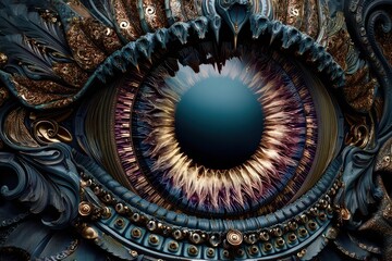 close up of a flower of a peacock