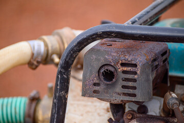 A Piece of Old and Broken Garden Equipment. Concept The end of a tool's useful life.