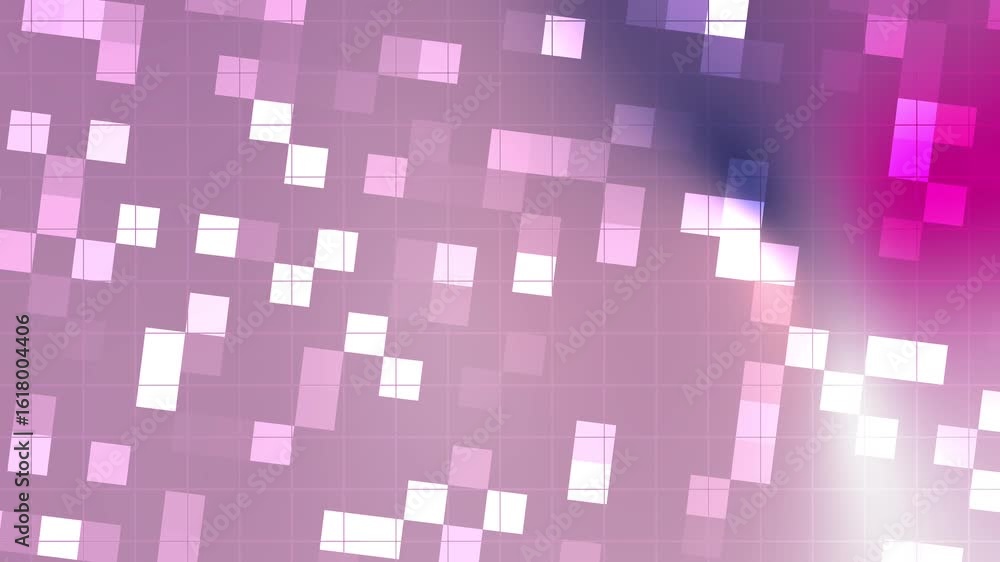 Aufkleber berry navy abstract pixelated background animation with glowing squares and grid lines creating a mo