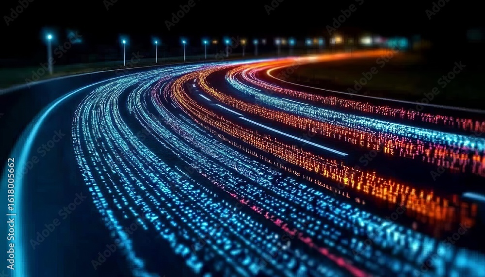 Poster high-speed digital connectivity a visual journey through the future of global data transmission