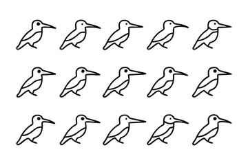 Hummingbird Pattern: A minimalist artistic pattern featuring a multitude of graceful hummingbirds in perfect linear symmetry. this design captures a serene moment of beauty.