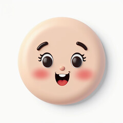 Fototapeta premium Joyful Baby Face 3D Render