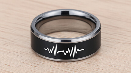 Innovative smart ring technology designed to monitor health metrics like heart rate and oxygen levels for enhanced wellness and fitness tracking