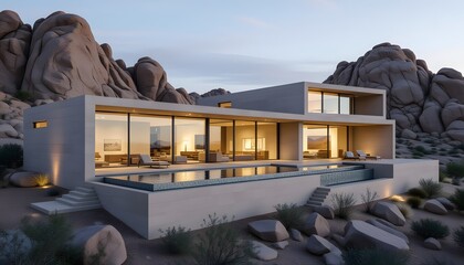 Modern Desert Oasis Contemporary Home with Pool and Mountain Vista