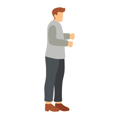 Standing Business Man Illustration
