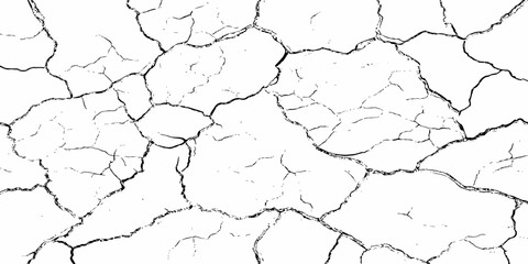 digital wall grunge and dust pattern surface Cracked white wall texture design element white background.
