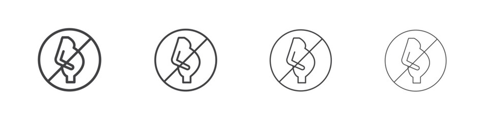 No alcohol during pregnancy period signs concept outline symbol design.