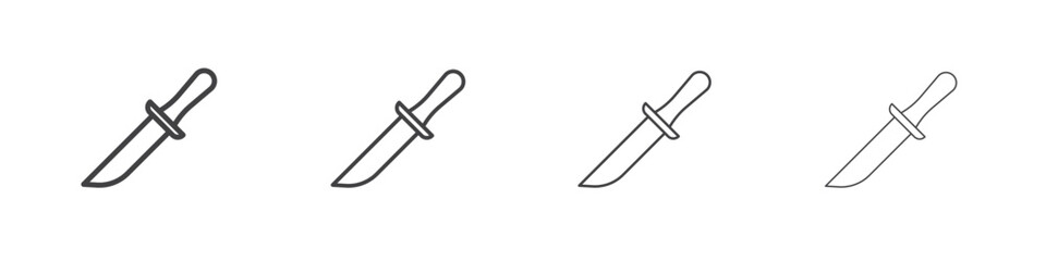 Obraz premium knife icon concept outline symbol design.
