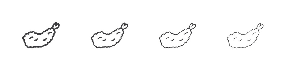 Tempura icon concept outline symbol design.