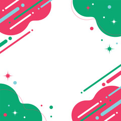 Sparkling loose and fluffy seamless material, geometric pattern, y2k, Harajuku style, red, light blue, green / キラリと輝くゆるふわシームレス素材 幾何学模様 y2k 原宿系 赤 水色 緑