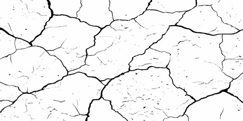 digital wall grunge and dust pattern surface Cracked white wall texture design element white background.
