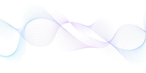 White wave curve lines banner background design. Abstract soft wave lines dynamic flowing purple and blue isolated background. Vector Illustration of the pink pattern of lines. stripes on white.