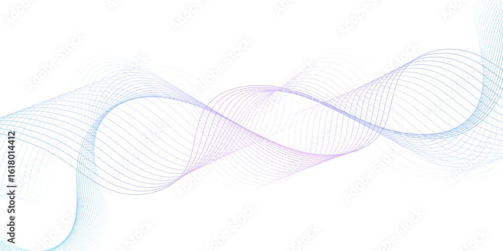 Poster white wave curve lines banner background design. abstract soft wave lines dynamic flowing purple and