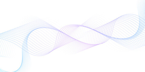 White wave curve lines banner background design. Abstract soft wave lines dynamic flowing purple and blue isolated background. Vector Illustration of the pink pattern of lines. stripes on white.