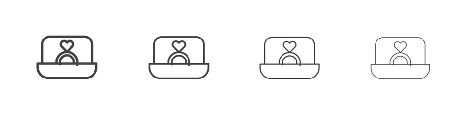 Ring icon concept outline symbol design.